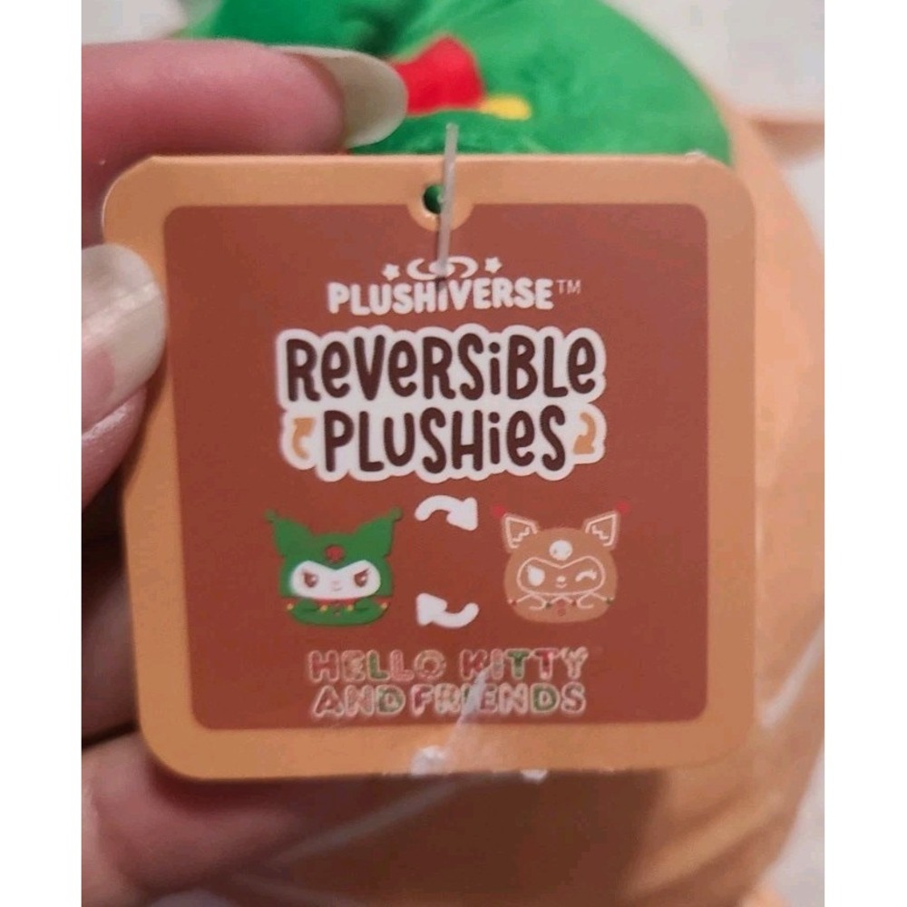Sanrio Kuromi Reversible Plushie Gingerbread Christmas Plush Hello Kitty Friends - Picture 6 of 7